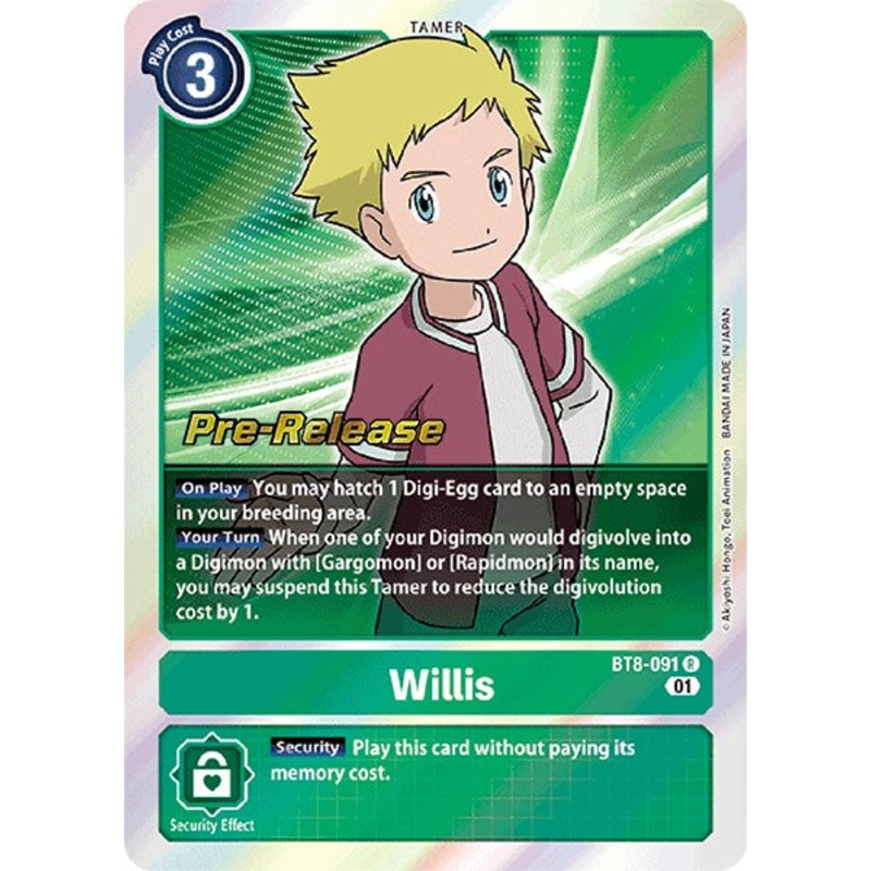 Willis [BT8-091] [New Awakening Pre-Release Cards]