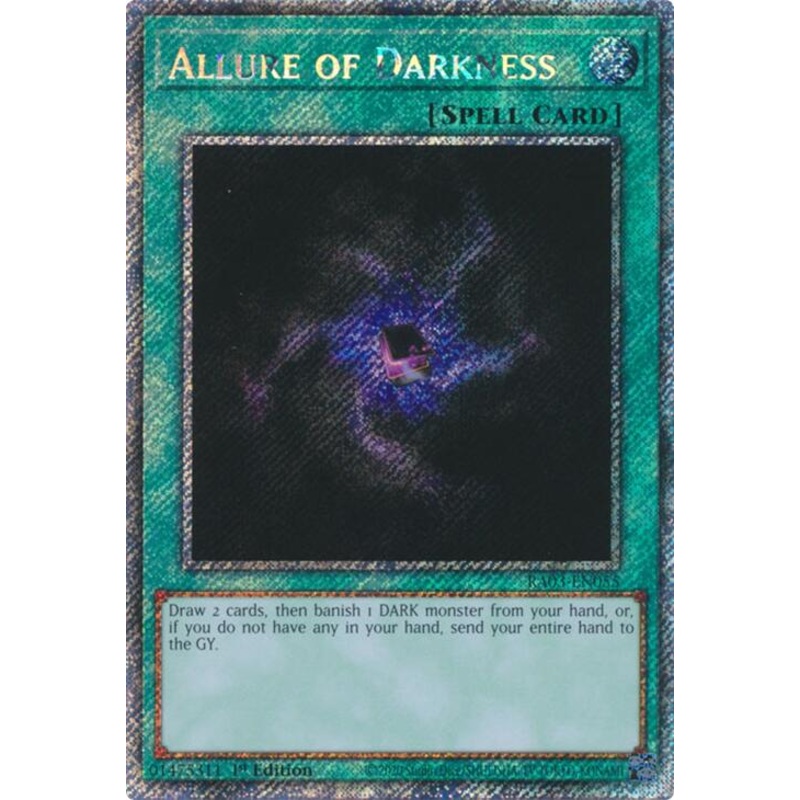 Allure of Darkness (Platinum Secret Rare) [RA03-EN055] Platinum Secret Rare