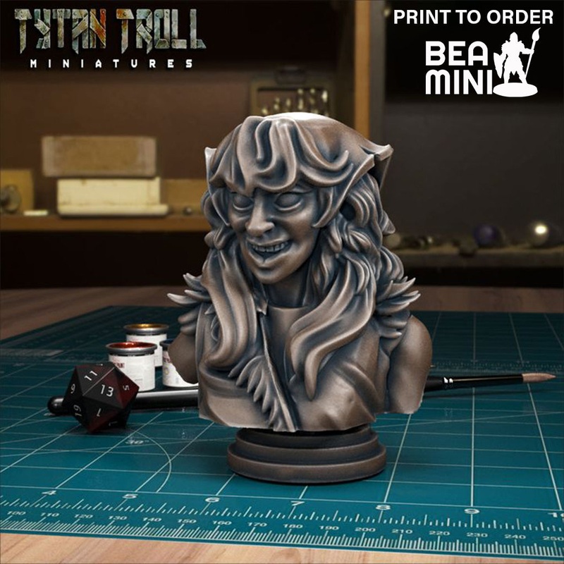 Curse of Strahd – Angelica Martikova Bust | BeaMini Print to Order Miniatures