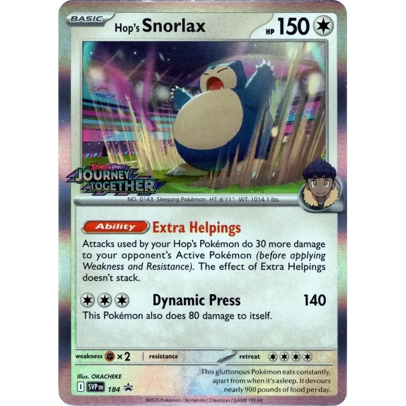 Hop’s Snorlax (184) [Scarlet & Violet: Black Star Promos]