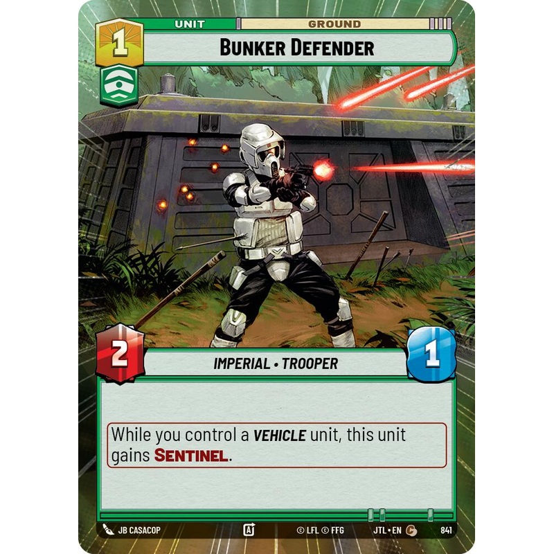 Bunker Defender (841) (Hyperspace Foil) (841) [Jump to Lightspeed]