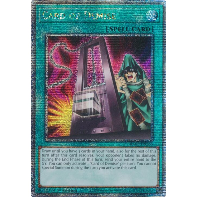 Card of Demise (Quarter Century Secret Rare) [RA03-EN265] Quarter Century Secret Rare