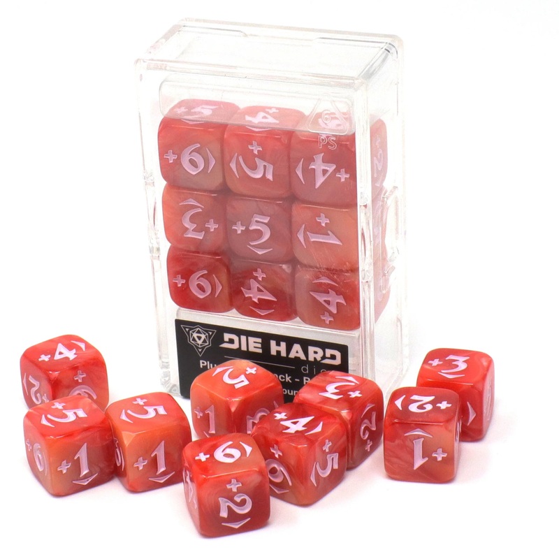 Die Hard Dice Spindown Counters – Plus Power Pack – Red