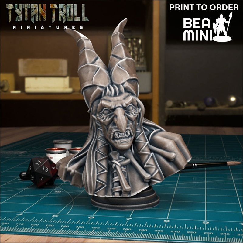 Curse of Strahd – Babalysaga Bust | BeaMini Print to Order Miniatures