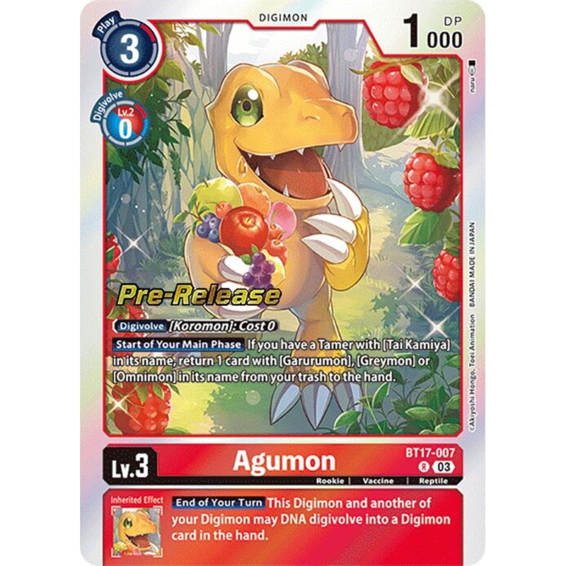 Agumon [BT17-007] [Secret Crisis Pre-Release Cards]