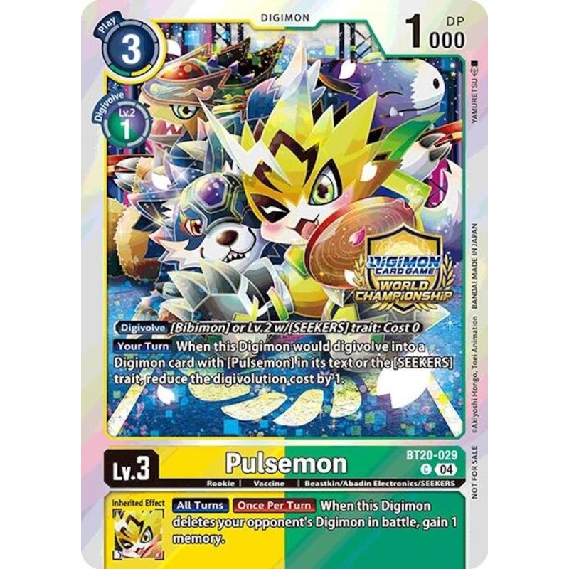 Pulsemon [BT20-029] (Regionals 25-26 Champion Card Set Season 1) [Release Special Booster Ver.2.5 Promos]