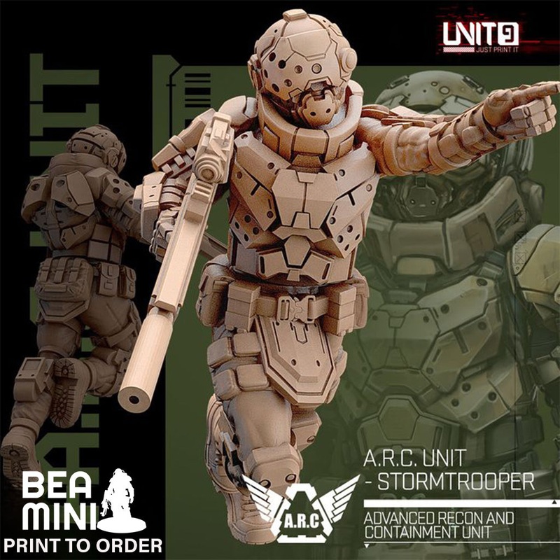 A.R.C. Unit – Stormtrooper 3 | BeaMini Print to Order Miniatures