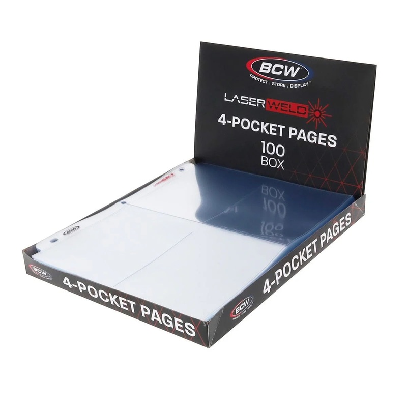 BCW LaserWeld 4-Pocket Photo Page (100 CT. Box)