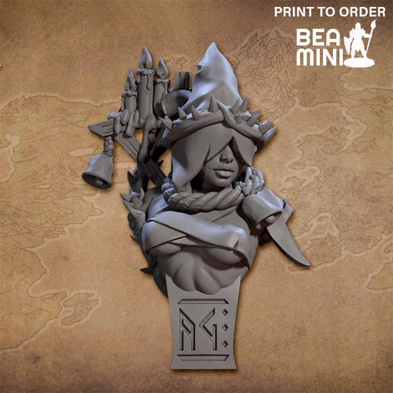 Blasphemia  Daughter of Decay Bust | BeaMini Print to Order Miniatures
