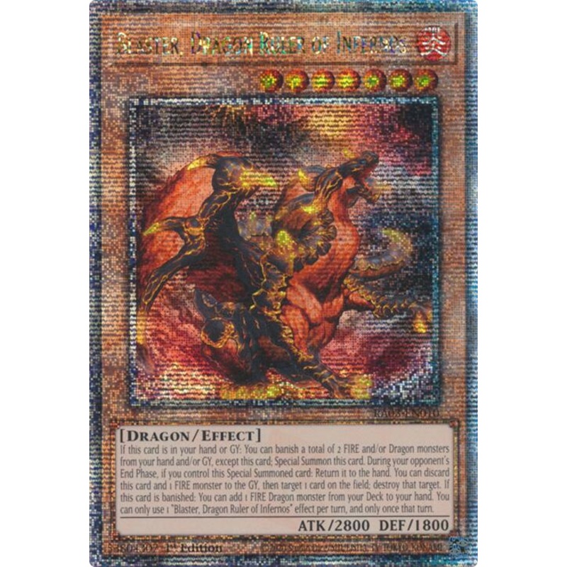 Blaster, Dragon Ruler of Infernos (Quarter Century Secret Rare) [RA03-EN010] Quarter Century Secret Rare