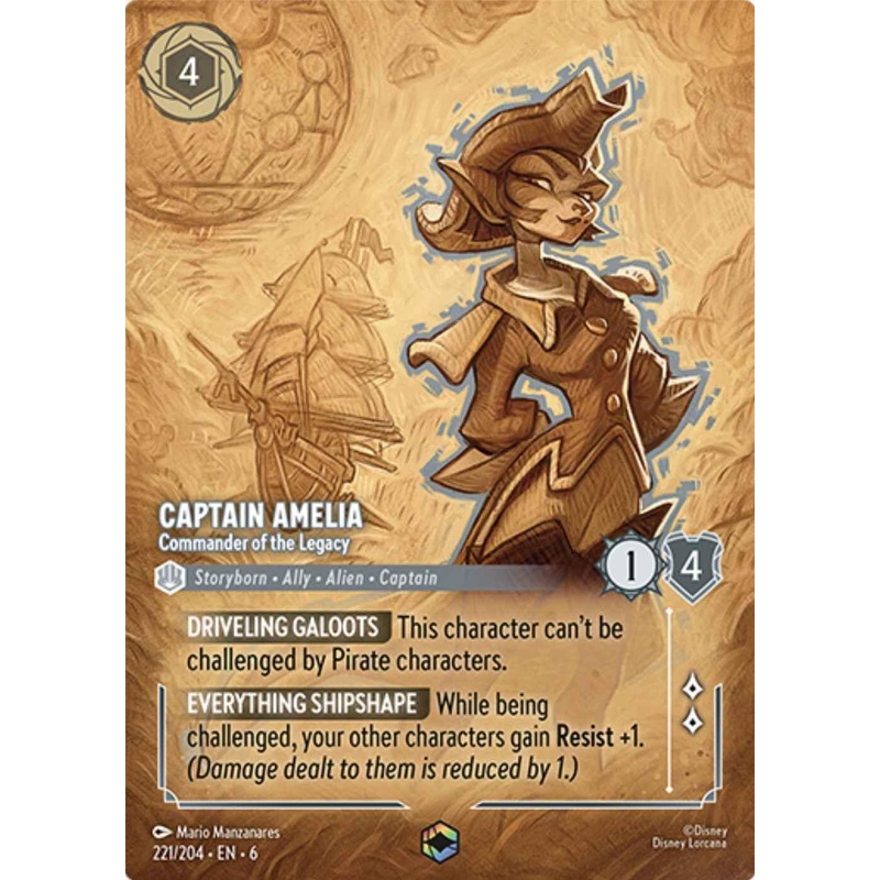 Captain Amelia – Commander of the Legacy (Enchanted) (221/204) [Azurite Sea]