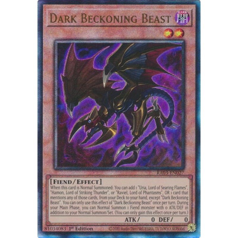 Dark Beckoning Beast (UTR) [RA03-EN027] Prismatic Ultimate Rare
