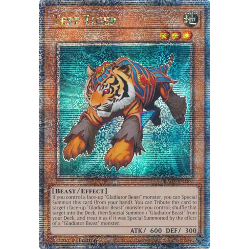 Test Tiger (Quarter Century Secret Rare) [RA03-EN189] Quarter Century Secret Rare