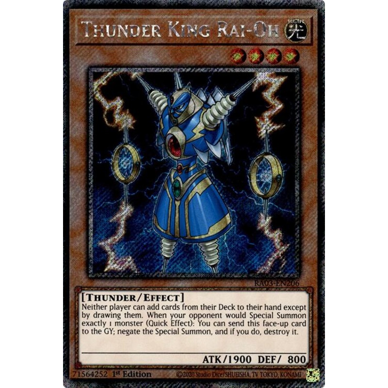 Thunder King Rai-Oh (Platinum Secret Rare) [RA03-EN206] Platinum Secret Rare