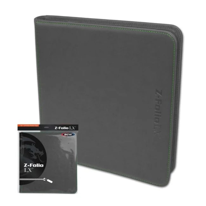 BCW Z-Folio LX 12 Pocket Binder – Gray
