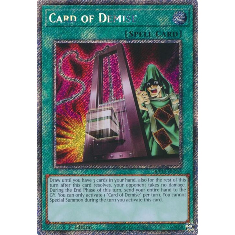 Card of Demise (Platinum Secret Rare) [RA03-EN265] Platinum Secret Rare