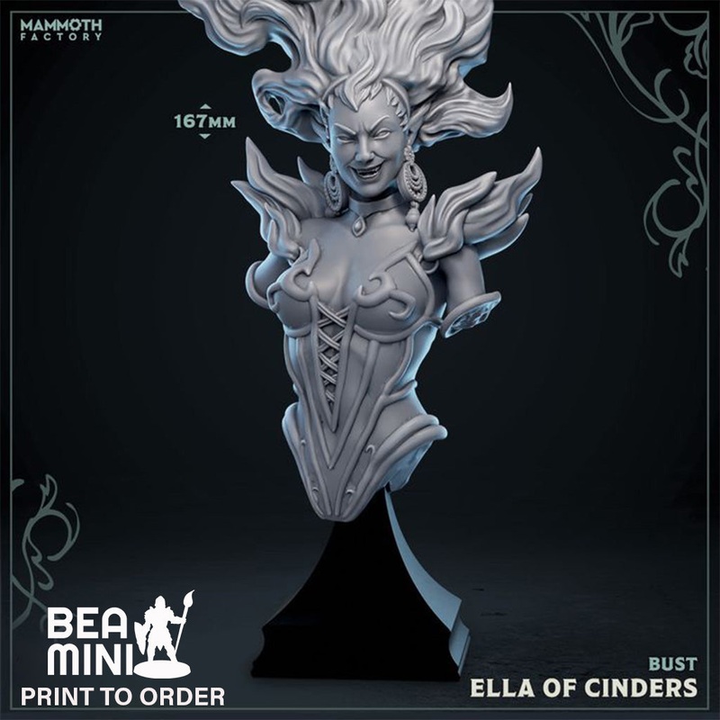 Ella of Cinders – Bust | BeaMini Print to Order Miniatures
