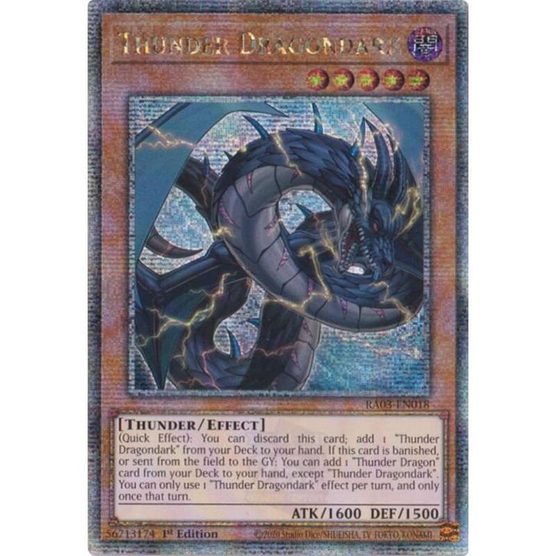 Thunder Dragondark (Quarter Century Secret Rare) [RA03-EN018] Quarter Century Secret Rare