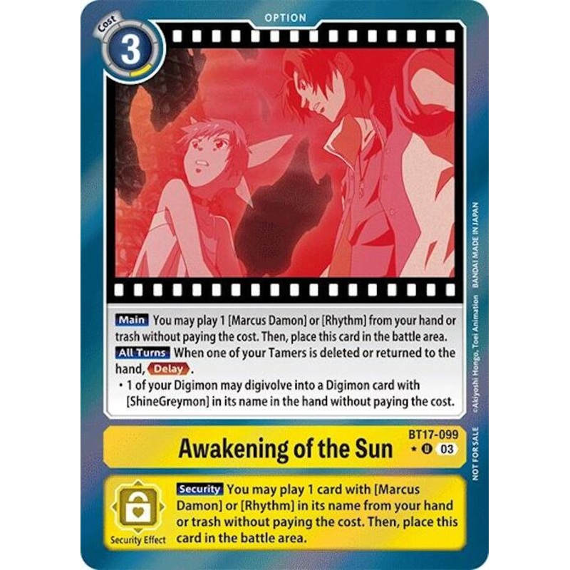 Awakening of the Sun [BT17-099] (Secret Crisis: Movie Memorial Pack) [Secret Crisis]