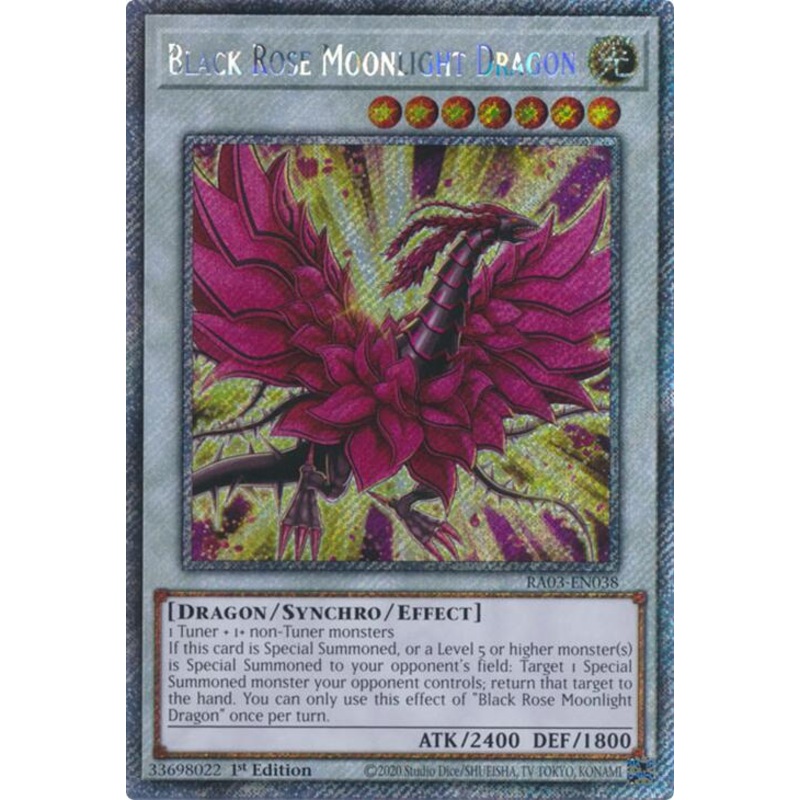 Black Rose Moonlight Dragon (Platinum Secret Rare) [RA03-EN038] Platinum Secret Rare