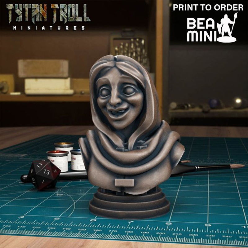 Curse of Strahd – Bethel Bust | BeaMini Print to Order Miniatures