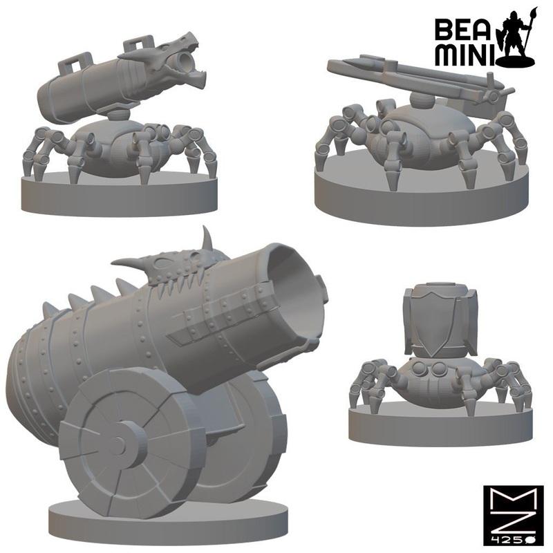 Eldritch Cannons | BeaMini Unpainted RPG Miniatures