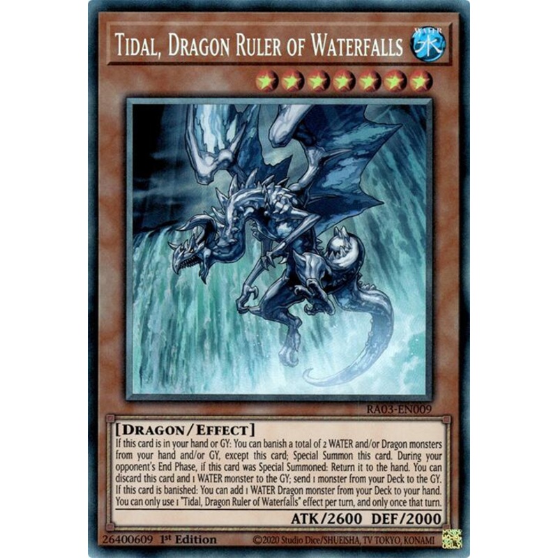 Tidal, Dragon Ruler of Waterfalls (CR) [RA03-EN009] Prismatic Collector’s Rare