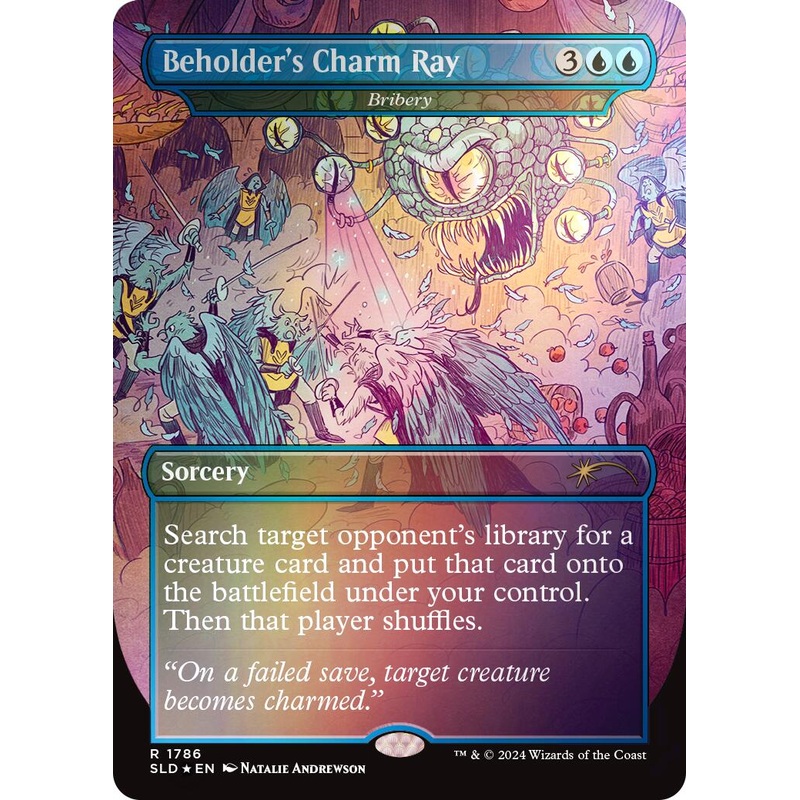 Beholder’s Charm Ray – Bribery (Rainbow Foil) [Secret Lair Drop Series]
