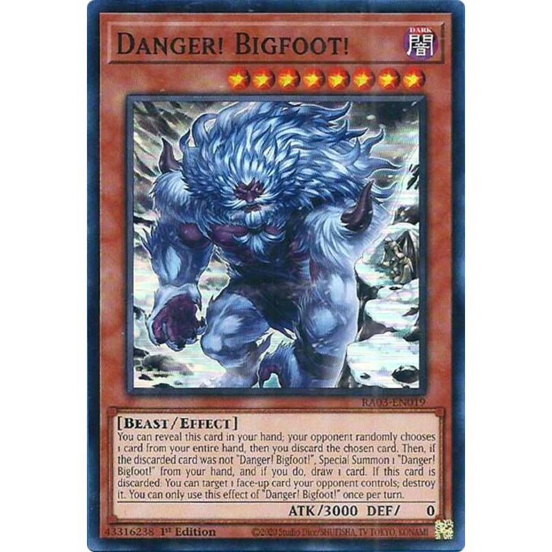 Danger! Bigfoot! (Alternate Art) [RA03-EN019] Super Rare