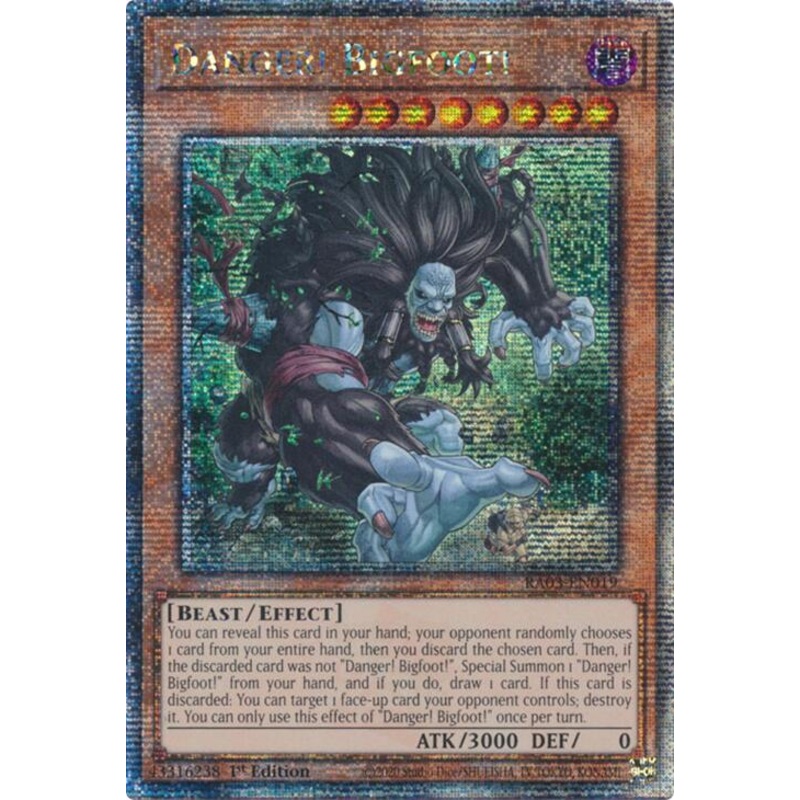 Danger! Bigfoot! (Quarter Century Secret Rare) [RA03-EN019] Quarter Century Secret Rare