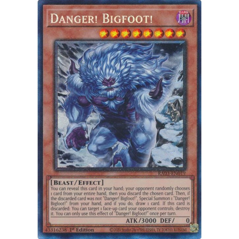 Danger! Bigfoot! (Alternate Art) (CR) [RA03-EN019] Prismatic Collector’s Rare
