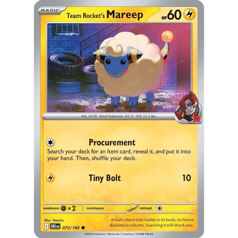 Team Rocket’s Mareep (072/182) [Scarlet & Violet: Destined Rivals]