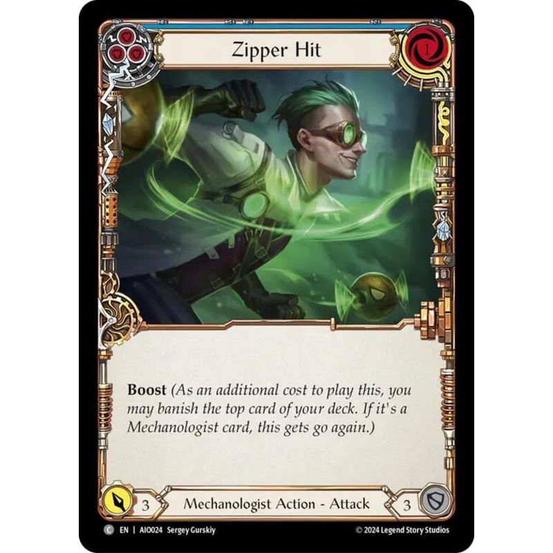 Zipper Hit (Blue) [AIO024] (Armory Deck: Dash)