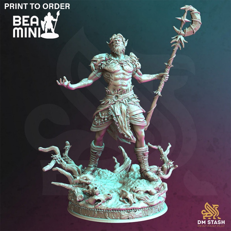 Aurelion The Druid | BeaMini Print to Order Miniatures