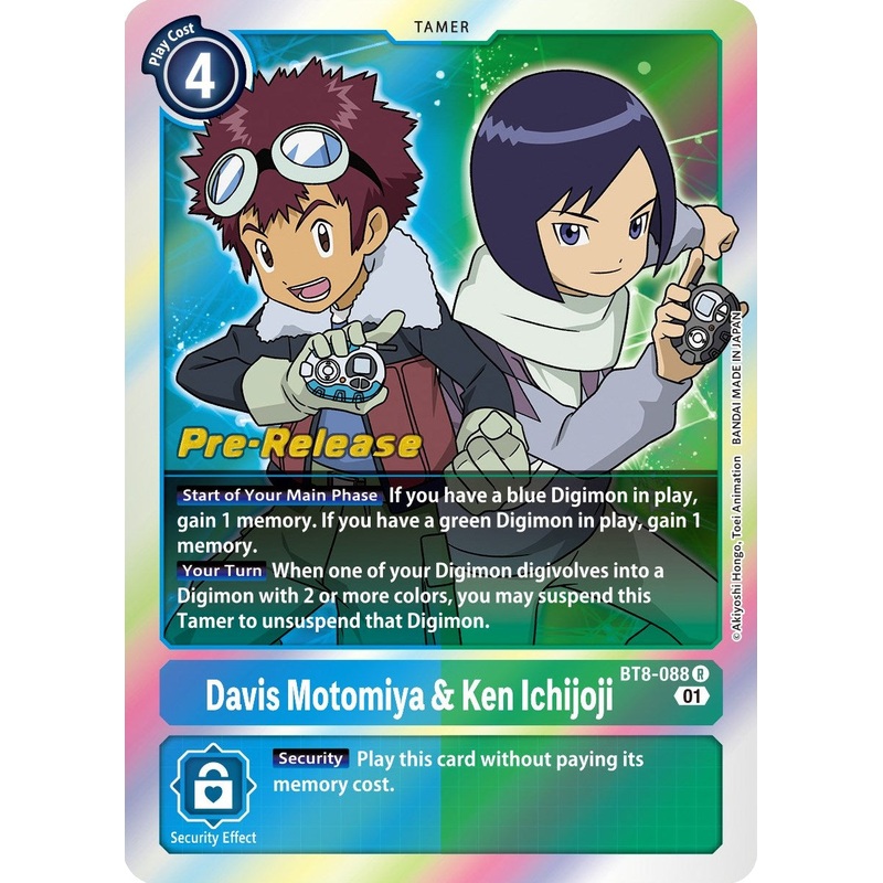 Davis Motomiya & Ken Ichijoji [BT8-088] [New Awakening Pre-Release Cards]