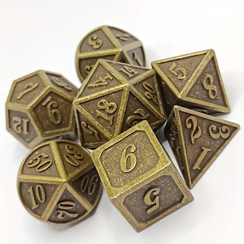 The 7 Dwarves – 7 Piece Metal Polyhedral Dice Set & Dice Case