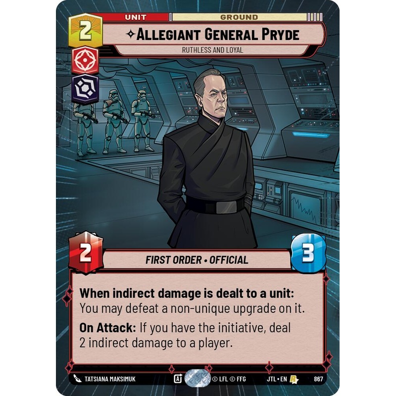 Allegiant General Pryde – Ruthless and Loyal (867) (Hyperspace Foil) (867) [Jump to Lightspeed]
