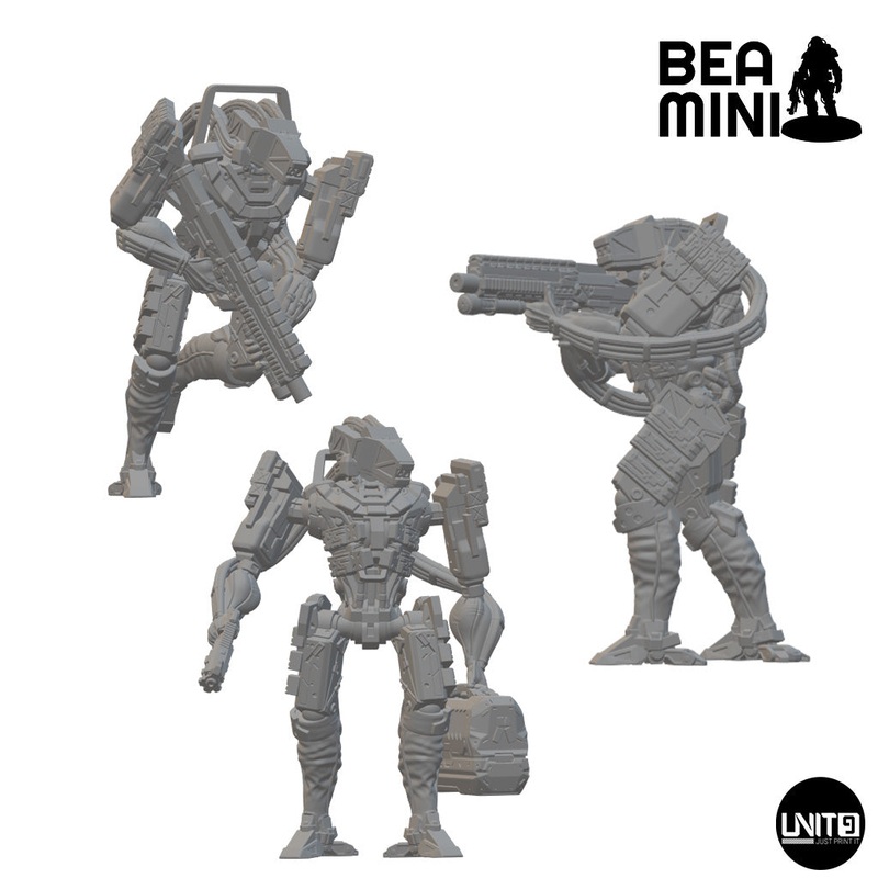 Novatech Orbital Enforcer Drones | BeaMini Unpainted Sci-fi Miniatures