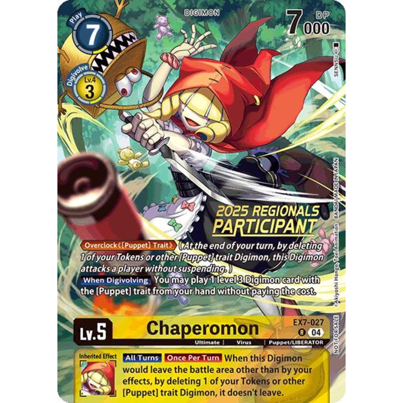 Chaperomon [EX7-027] (2025 Regionals Participant) [Digimon LIBERATOR Promos]