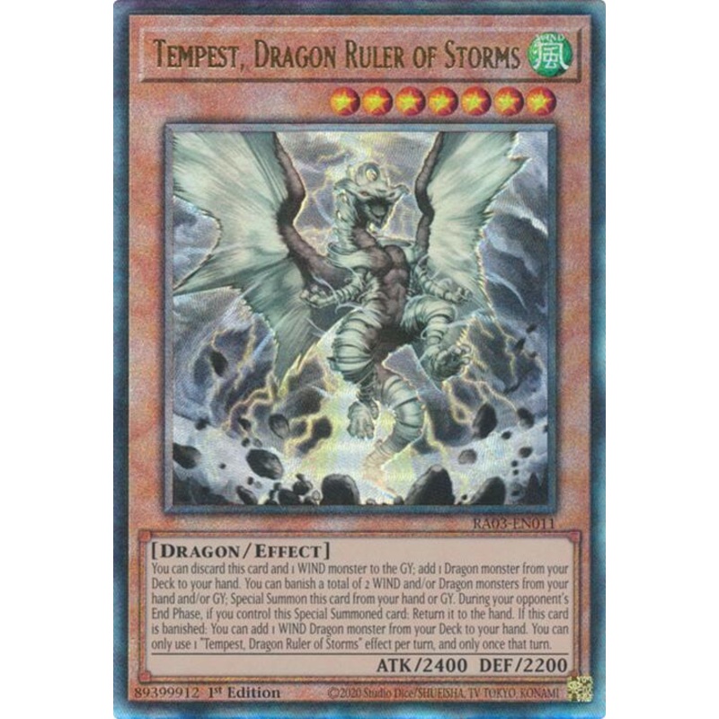 Tempest, Dragon Ruler of Storms (UTR) [RA03-EN011] Prismatic Ultimate Rare