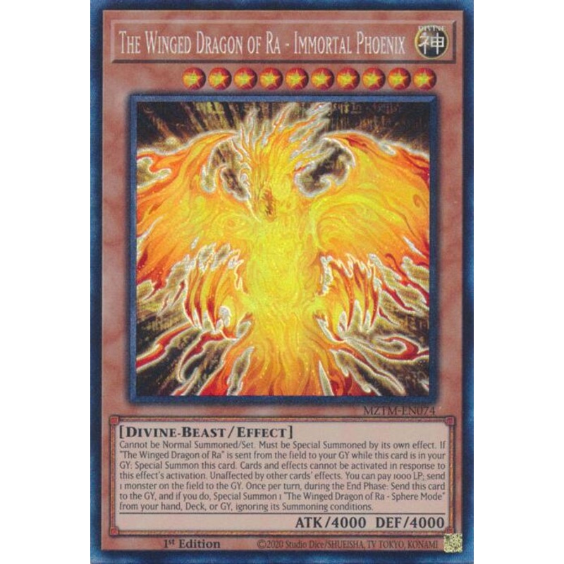 The Winged Dragon of Ra – Immortal Phoenix (Collector’s Rare) [MZTM-EN074] Collector’s Rare