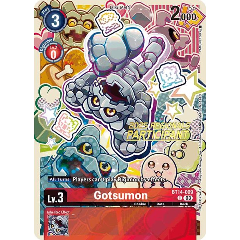 Gotsumon [BT14-009] (2025 Regionals Participant) [Blast Ace Promos]