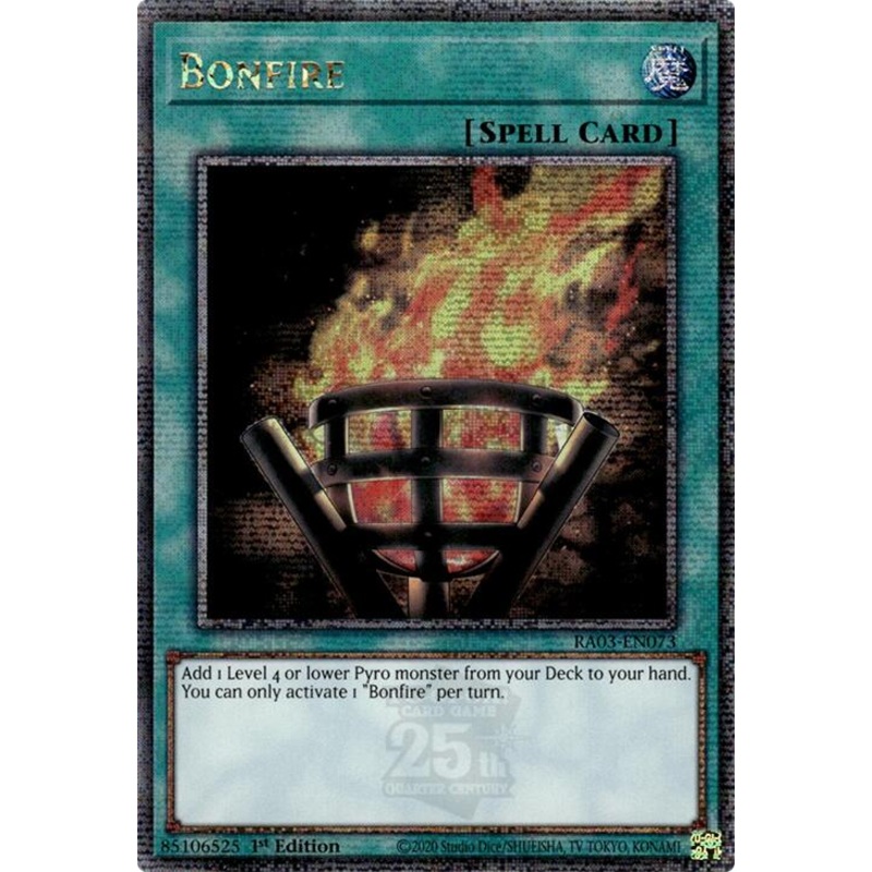 Bonfire (Quarter Century Secret Rare) [RA03-EN073] Quarter Century Secret Rare