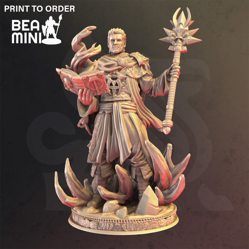 Aaron Drafthold – Human Wizard | BeaMini Print to Order Miniatures