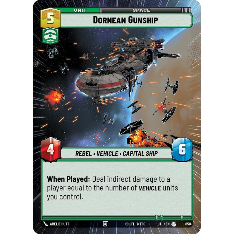 Dornean Gunship (850) (Hyperspace Foil) (850) [Jump to Lightspeed]