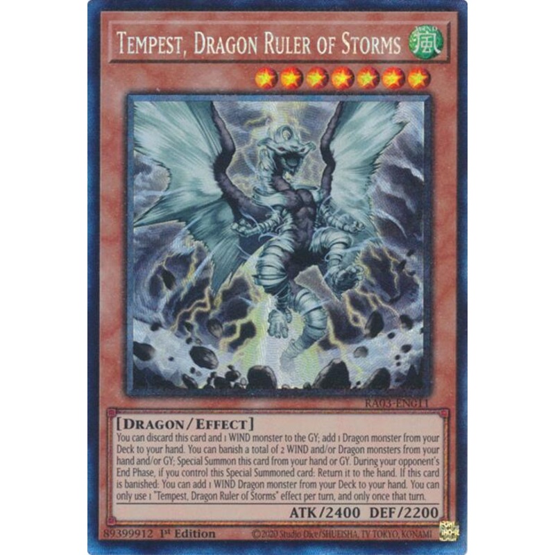 Tempest, Dragon Ruler of Storms (CR) [RA03-EN011] Prismatic Collector’s Rare