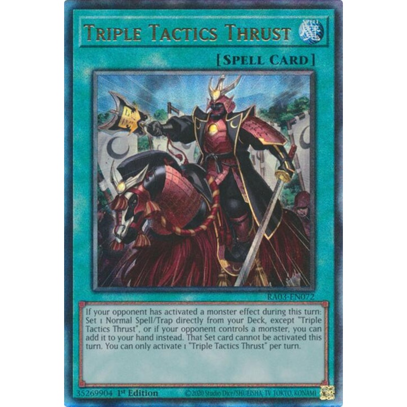 Triple Tactics Thrust (UTR) [RA03-EN072] Prismatic Ultimate Rare