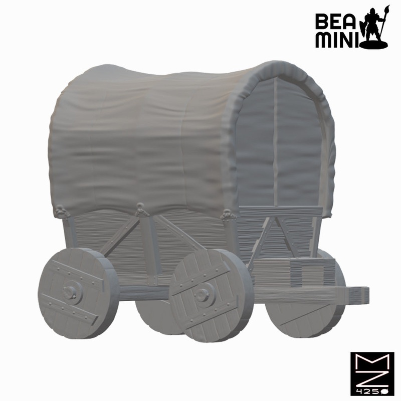 Covered Wagon | BeaMini Unpainted RPG Miniatures