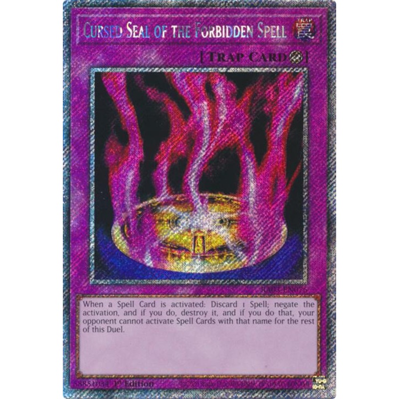 Cursed Seal of the Forbidden Spell (Platinum Secret Rare) [RA03-EN076] Platinum Secret Rare