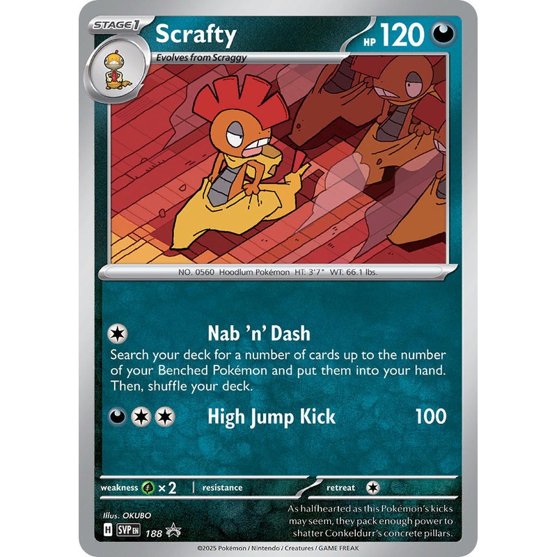 Scrafty (188) [Scarlet & Violet: Black Star Promos]